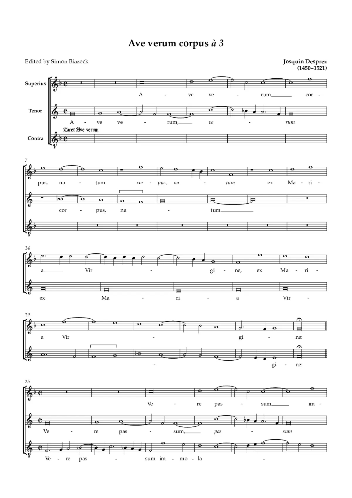 Ave verum a 3 - Page 1