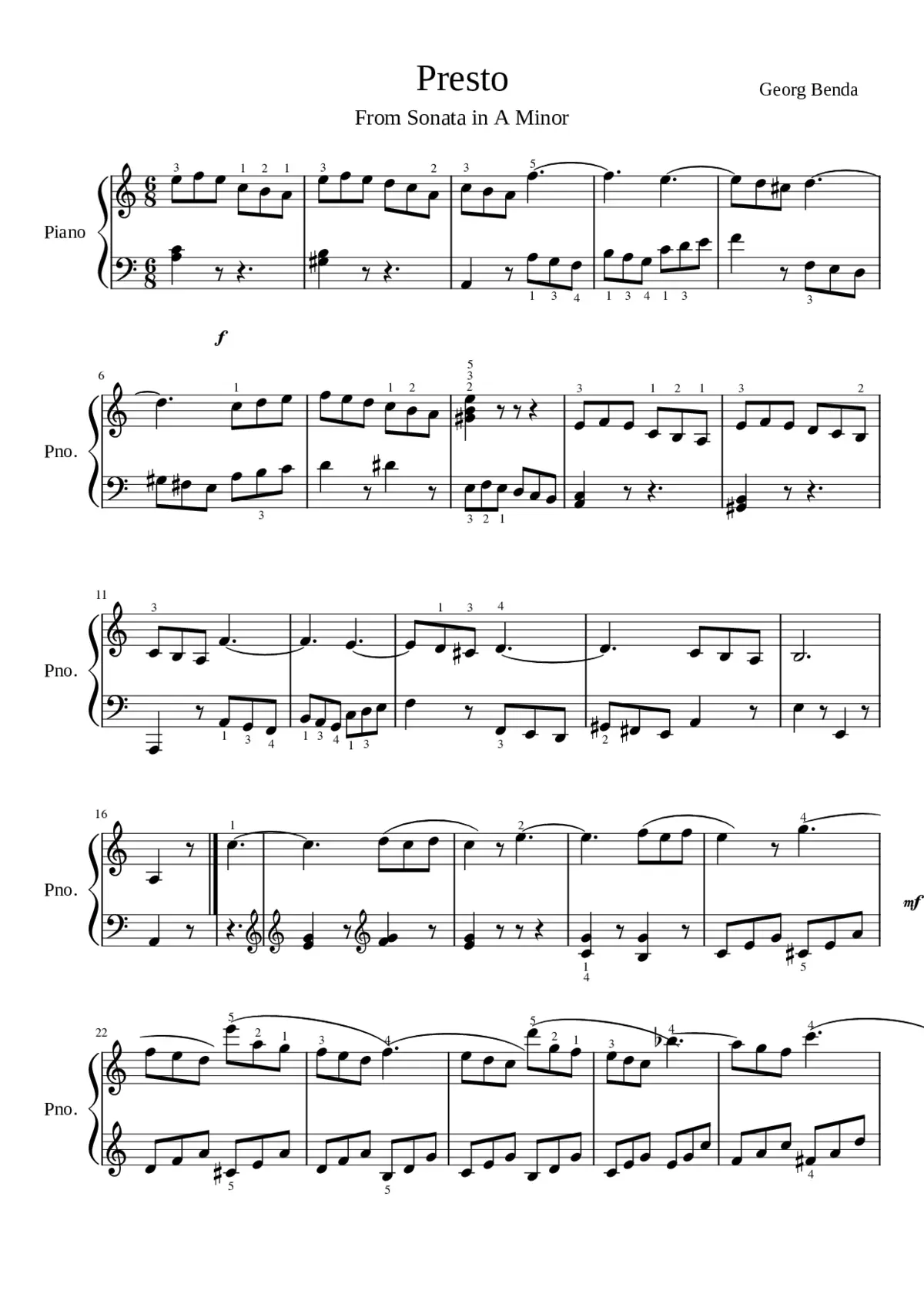 Sonata in A minor - Page 1