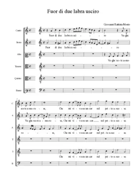Fuor di due labra usciro