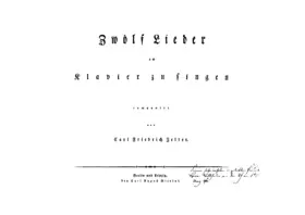 12 Lieder am Clavier zu singen, Z.120