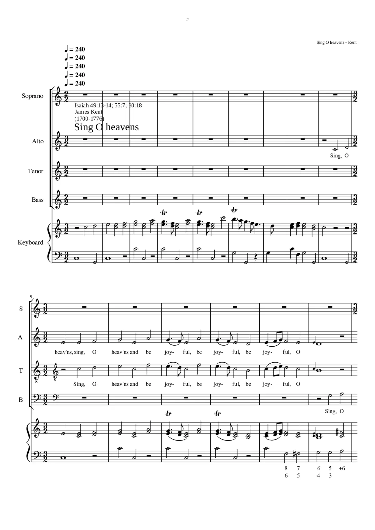 Sing O heavens - Page 1