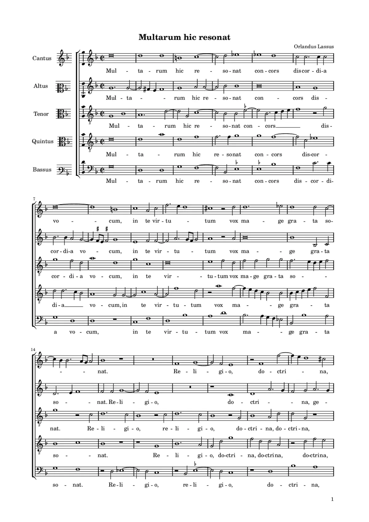 Multarum hic resonat - Page 1