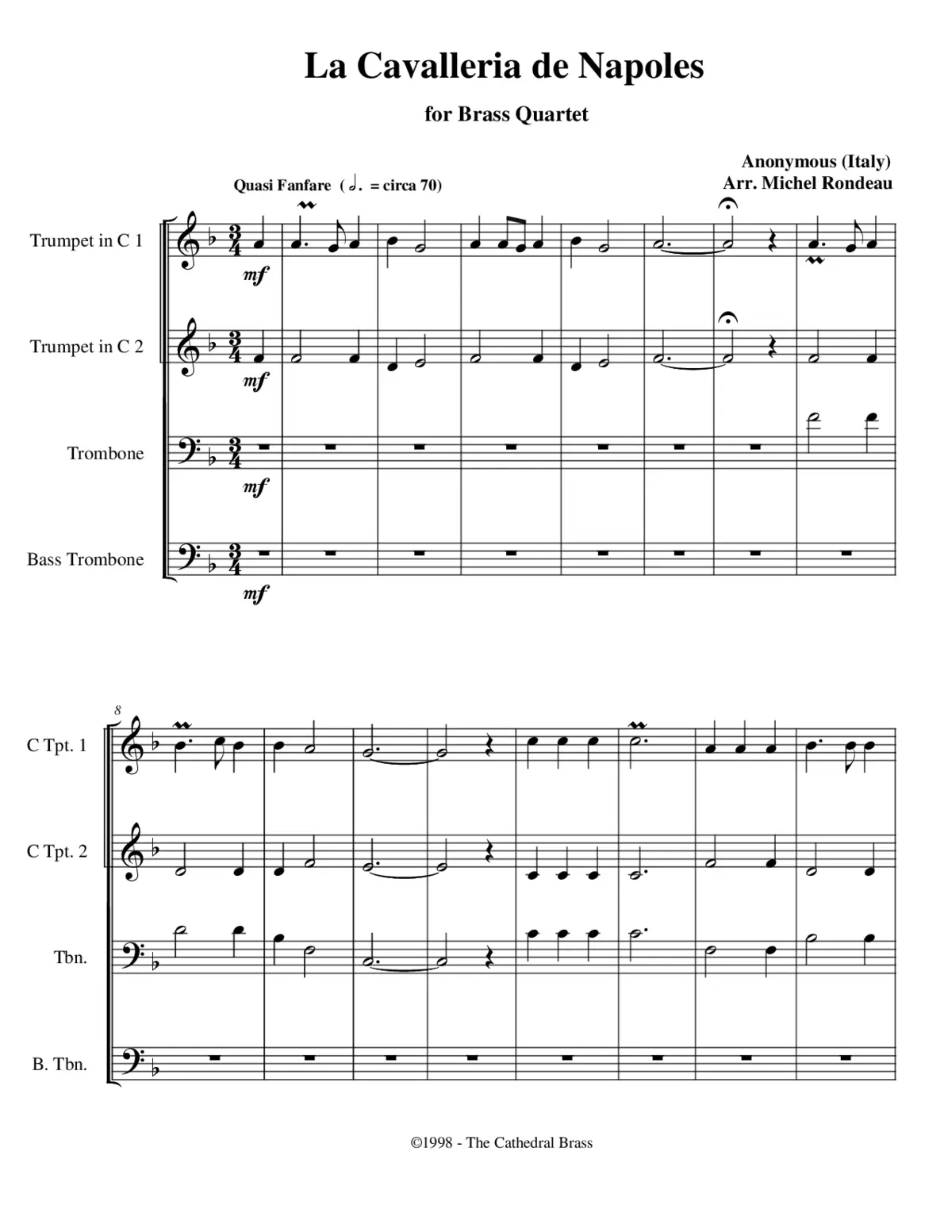 La cavalleria de Napoles - Page 1
