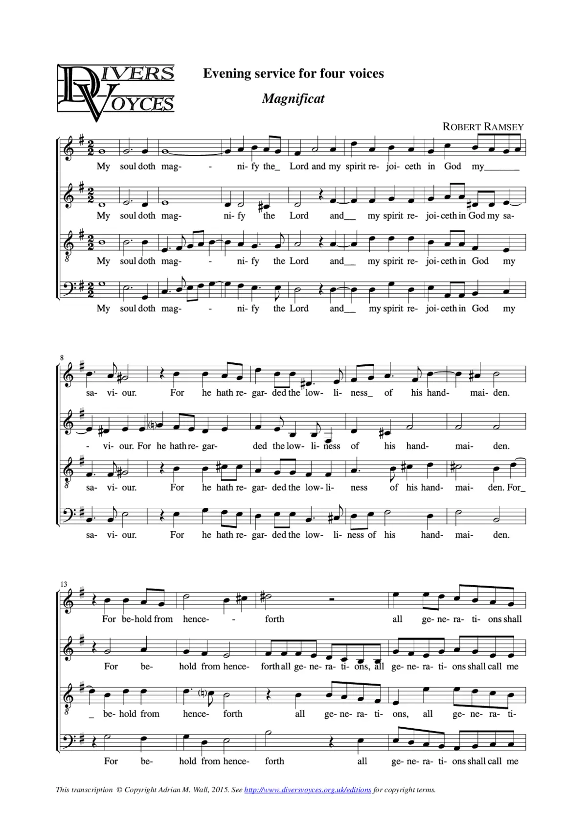 Magnificat and Nunc dimittis in F - Page 1