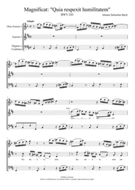 Magnificat Quia respexit humilitatem BWV 243