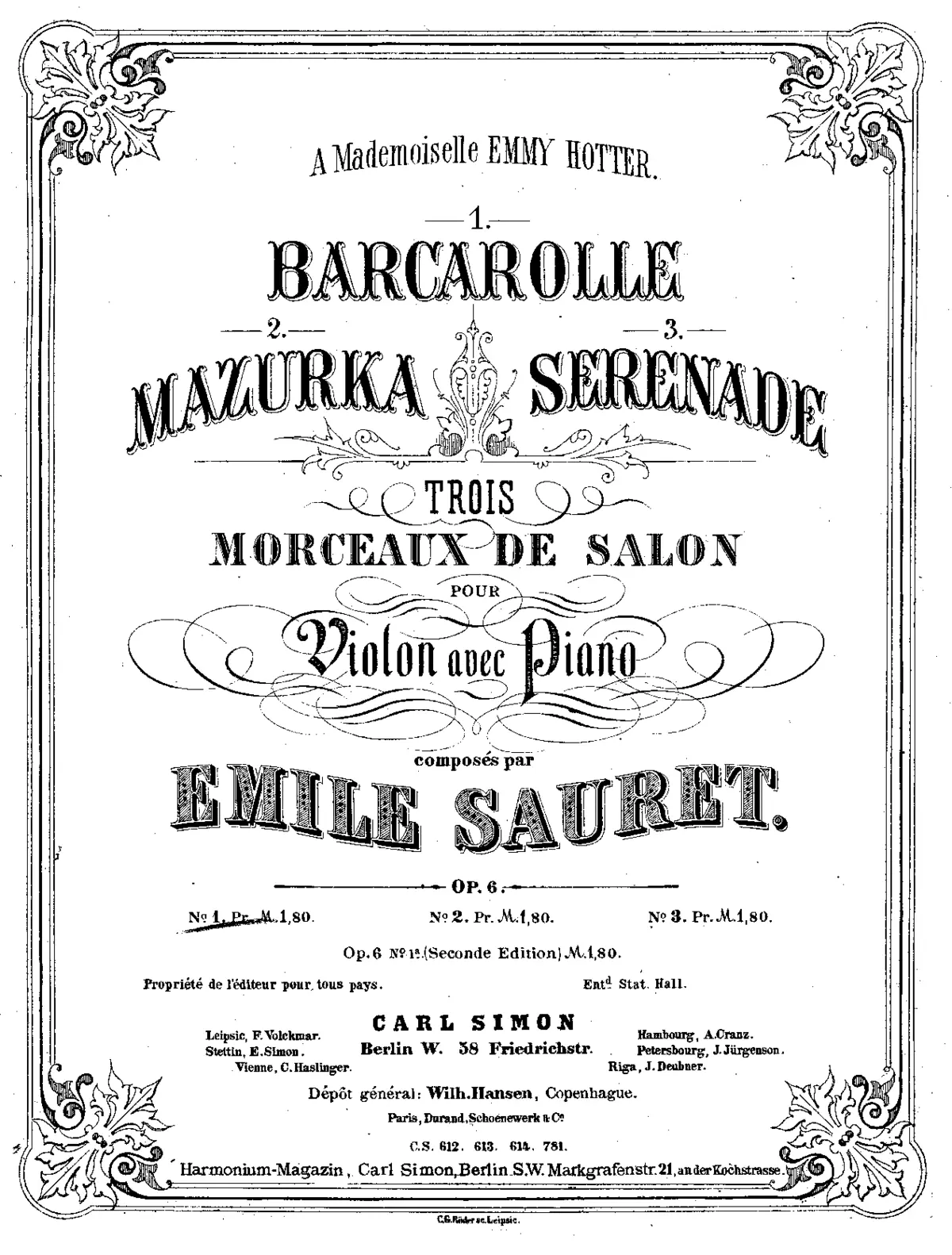 3 Morceaux de salon - Page 1