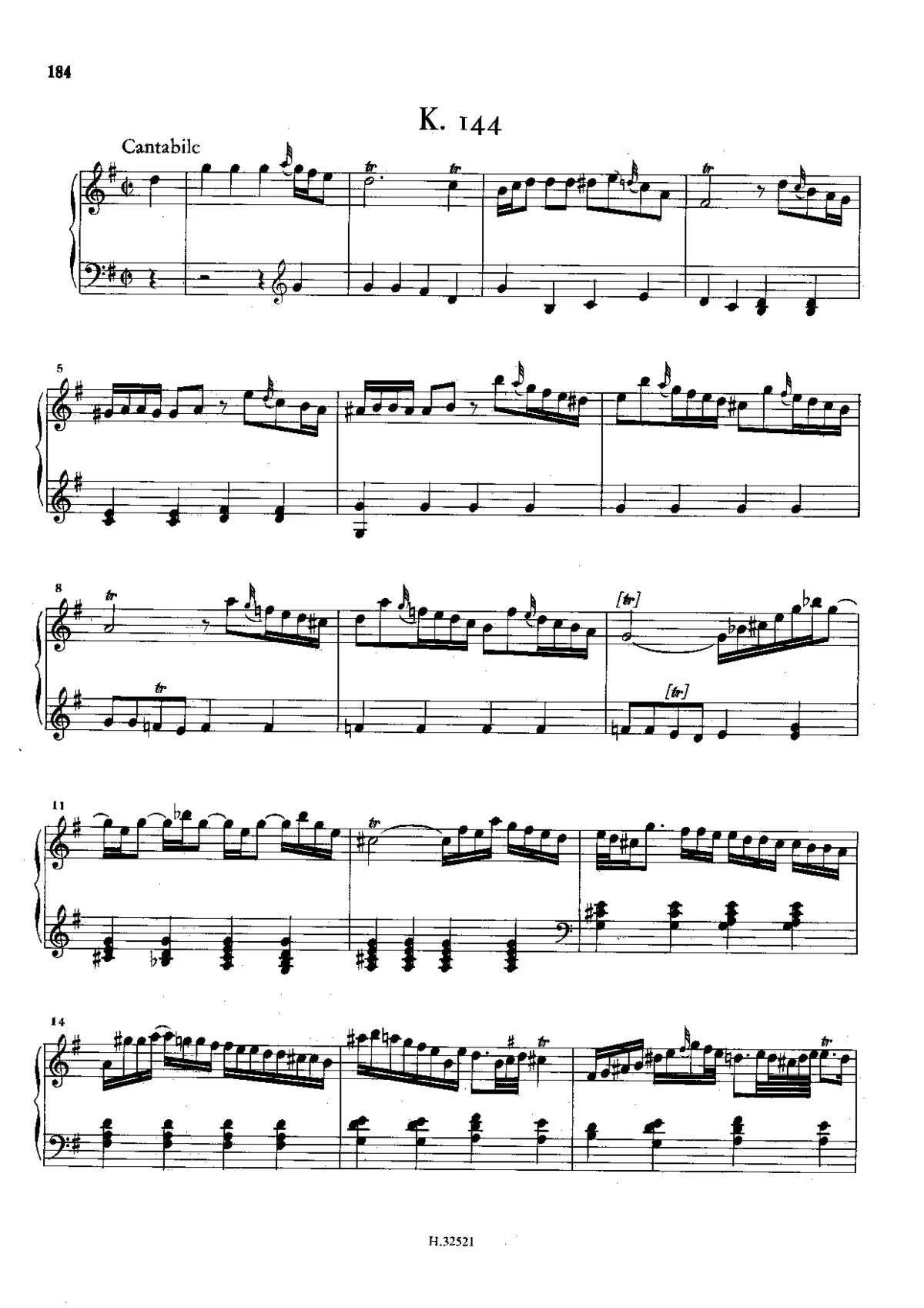 Keyboard Sonata in G major - Page 1
