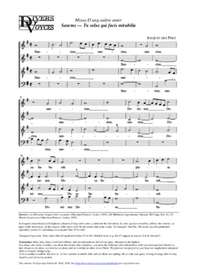 Tu solus qui facis mirabilia