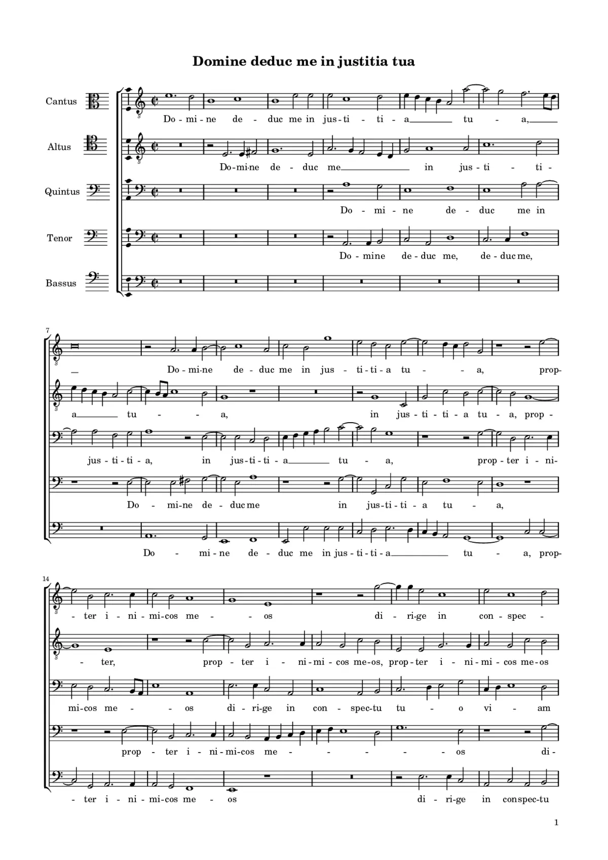 Domine deduc me in justitia tua - Page 1