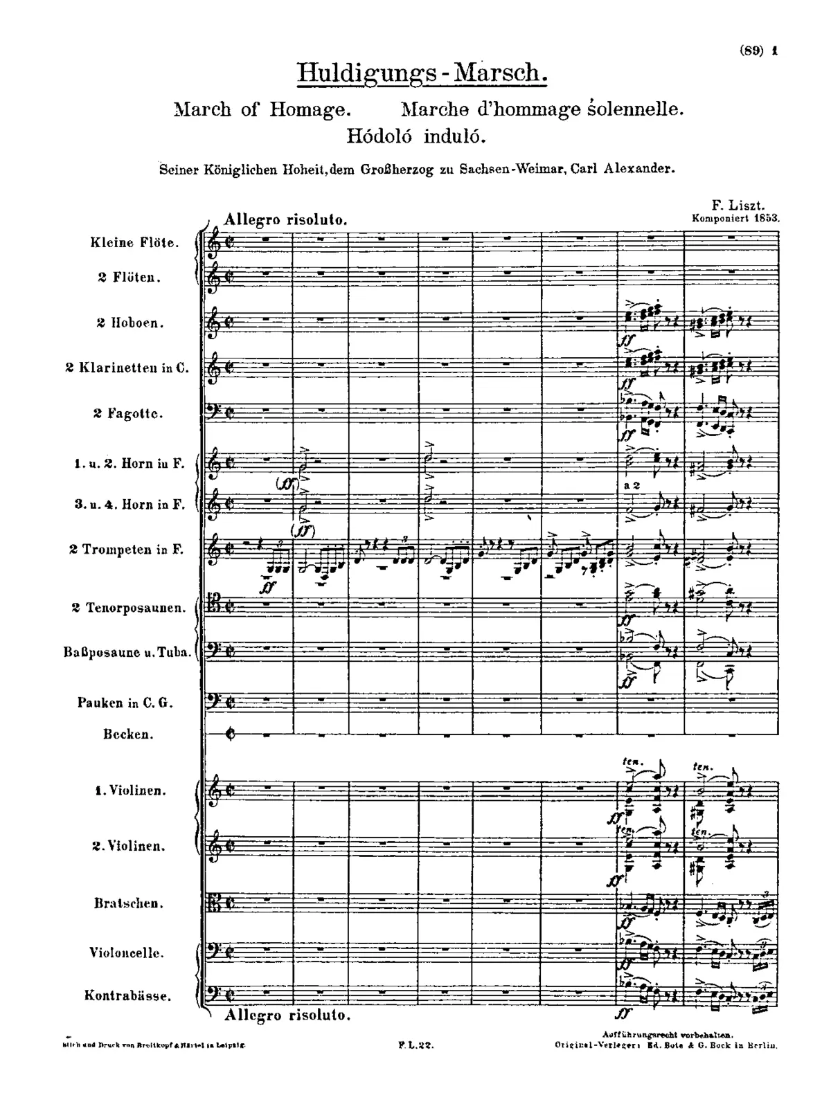 Huldigungsmarsch - Page 1