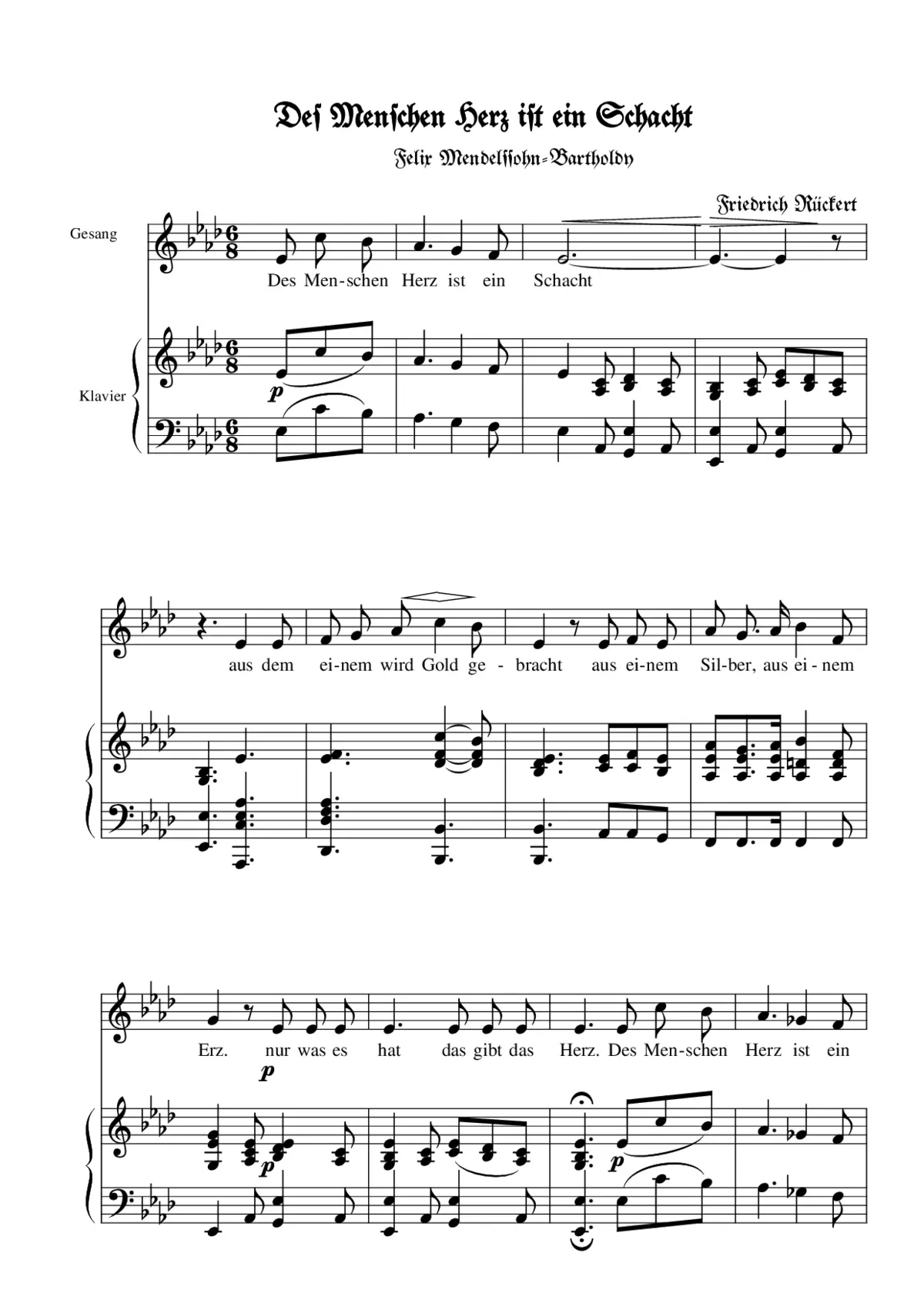 Das Menschenherz ist ein Schacht - Page 1