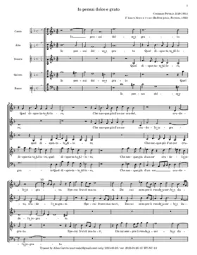 Io pensai dolce, e grato