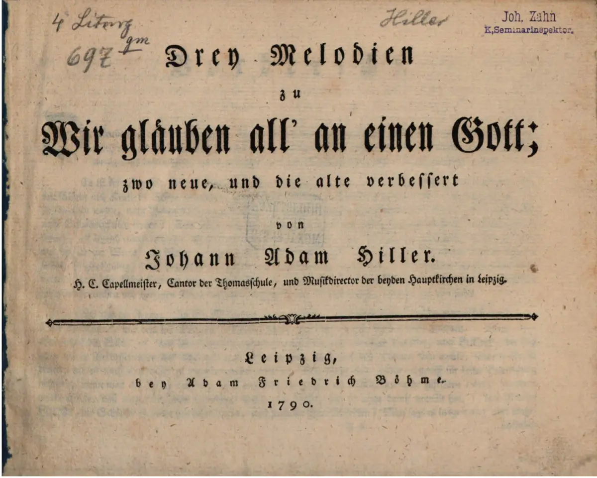 3 Melodien zu "Wir gläuben all' an einen Gott" - Page 1