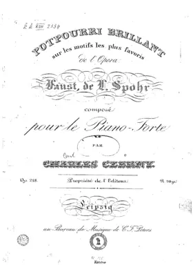 Potpourri brilliant on favorite themes from Spohr’s 'Faust'