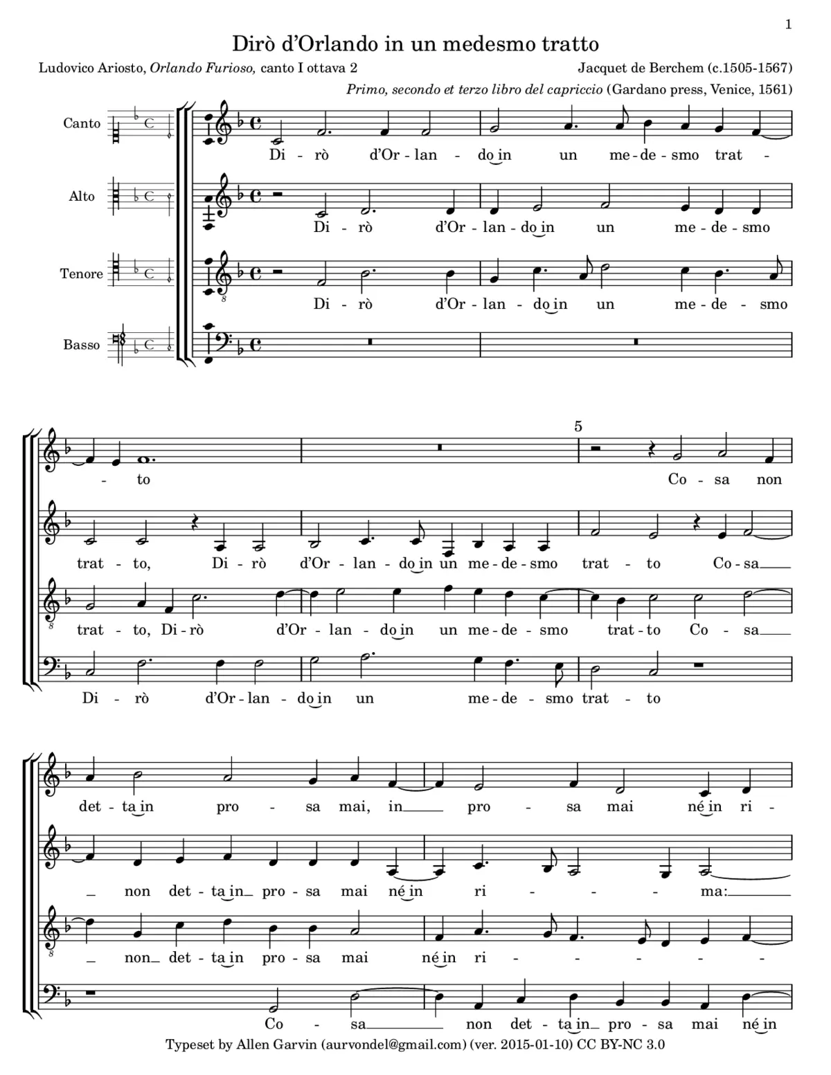 Dirò d'Orlando in un medesmo tratto - Page 1