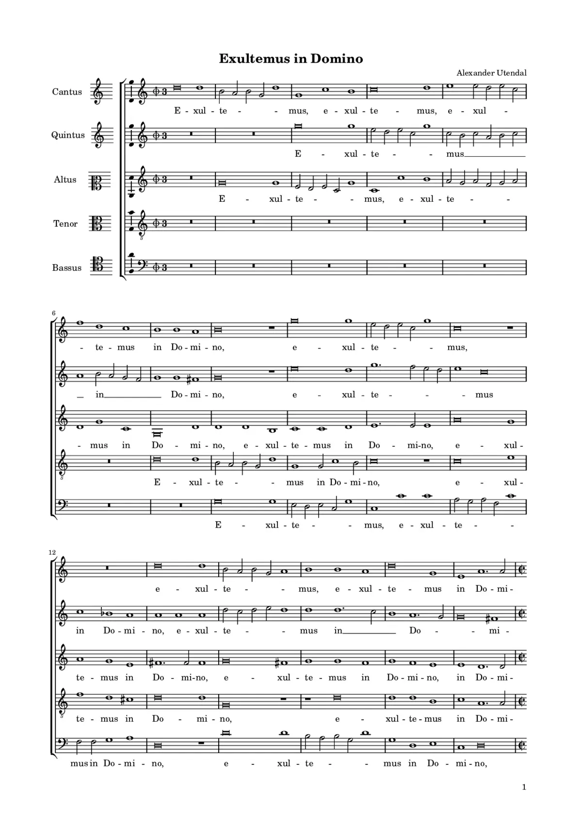 Exultemus in Domino - Page 1