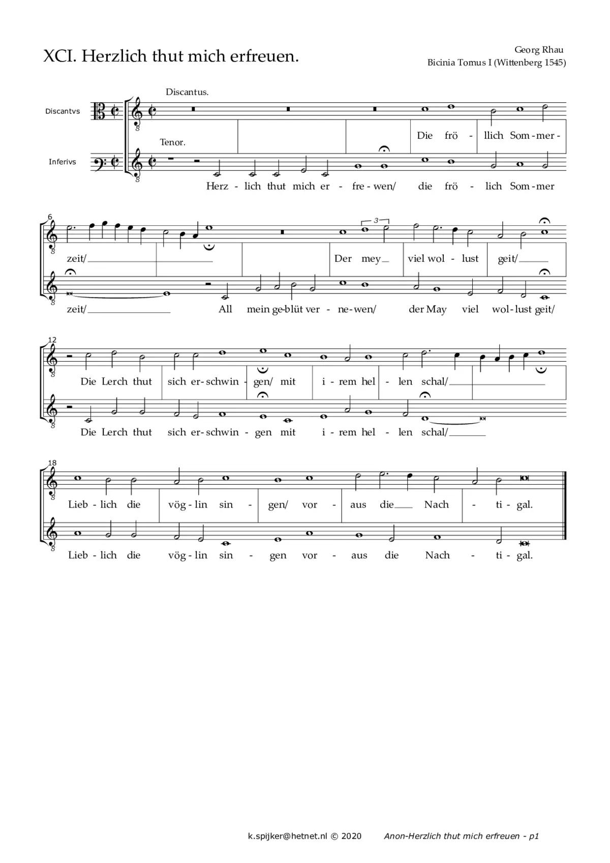 Herzlich thut mich erfreuen - Page 1