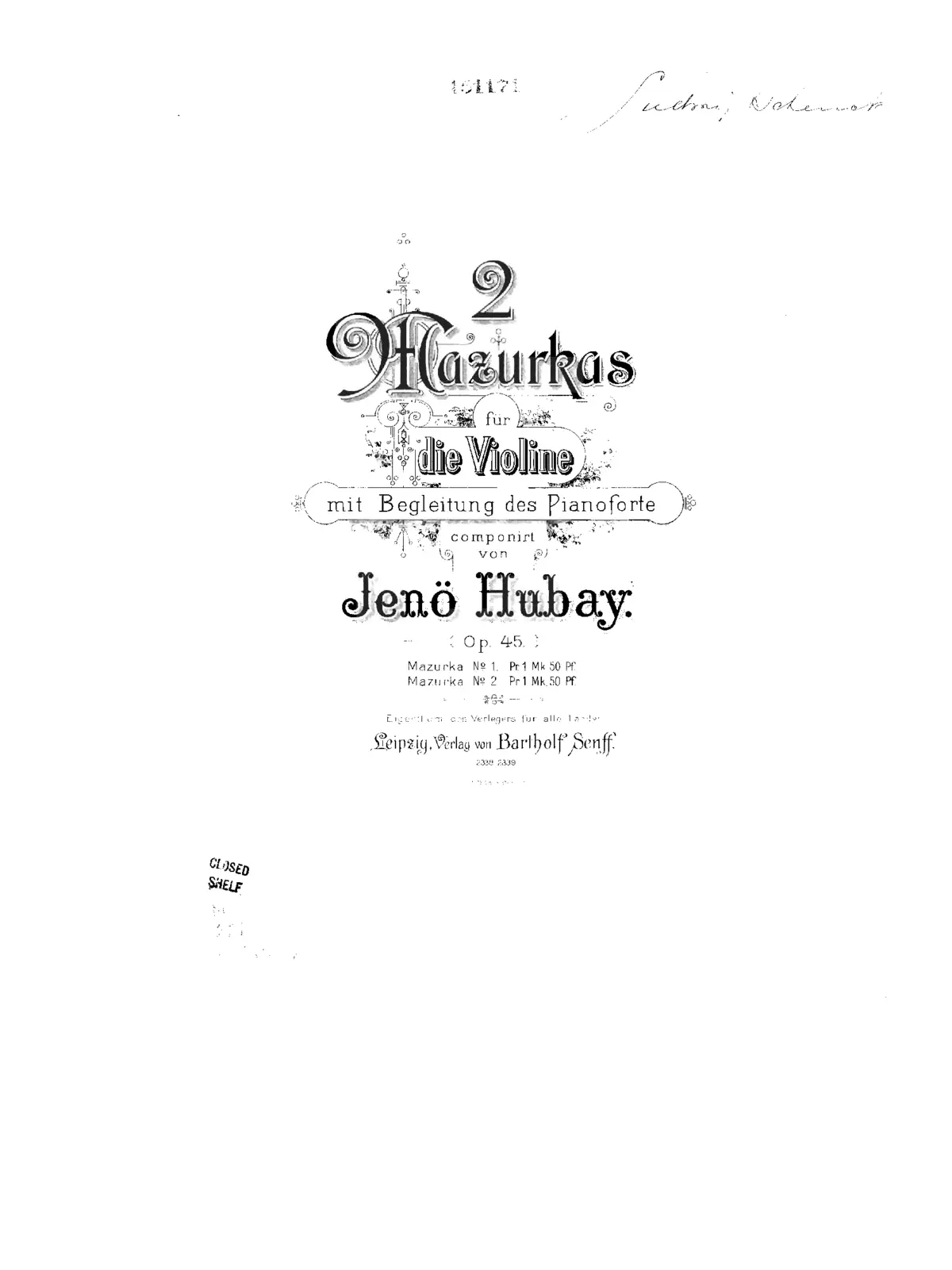2 Mazurkas, - Page 1