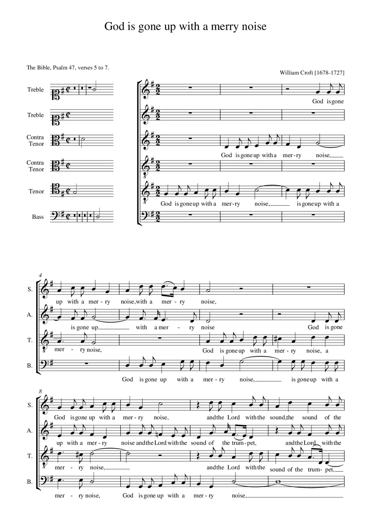 God is gone up with a merry noise - Page 1