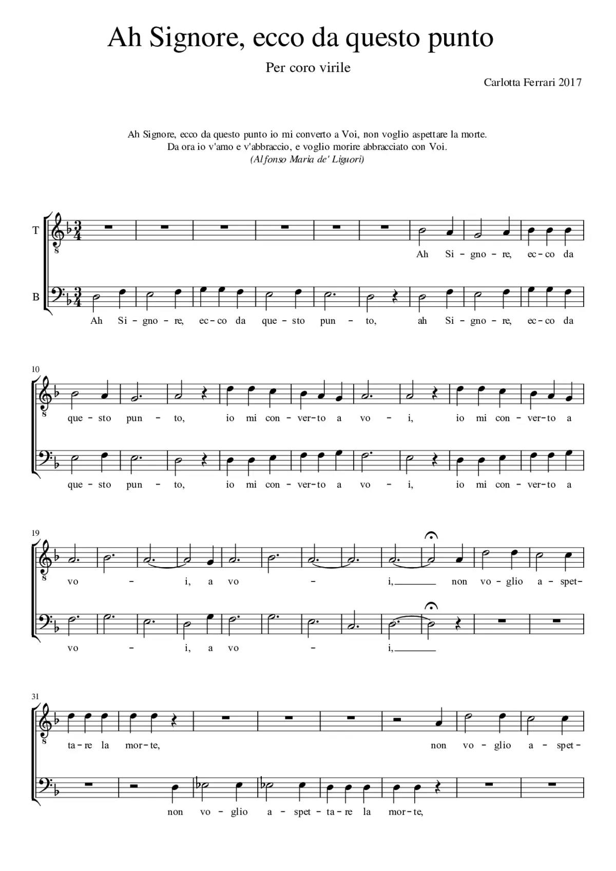Ah Signore, ecco da questo punto - Page 1