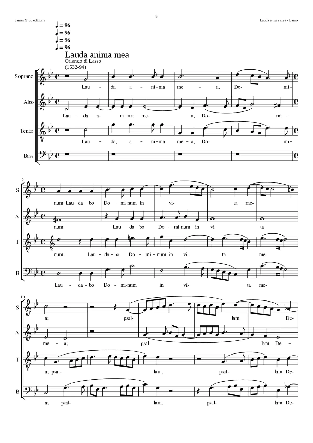 Lauda anima mea - Page 1