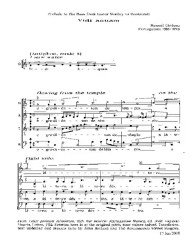 Vidi aquam (Book I, 1625)