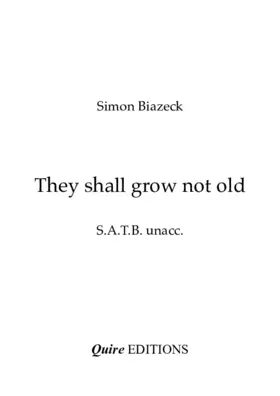 They shall grow not old