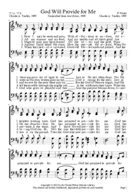 God Will Provide for Me