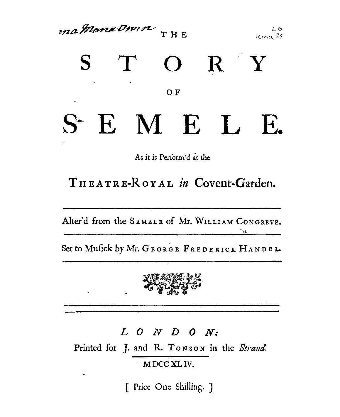Semele - Page 1