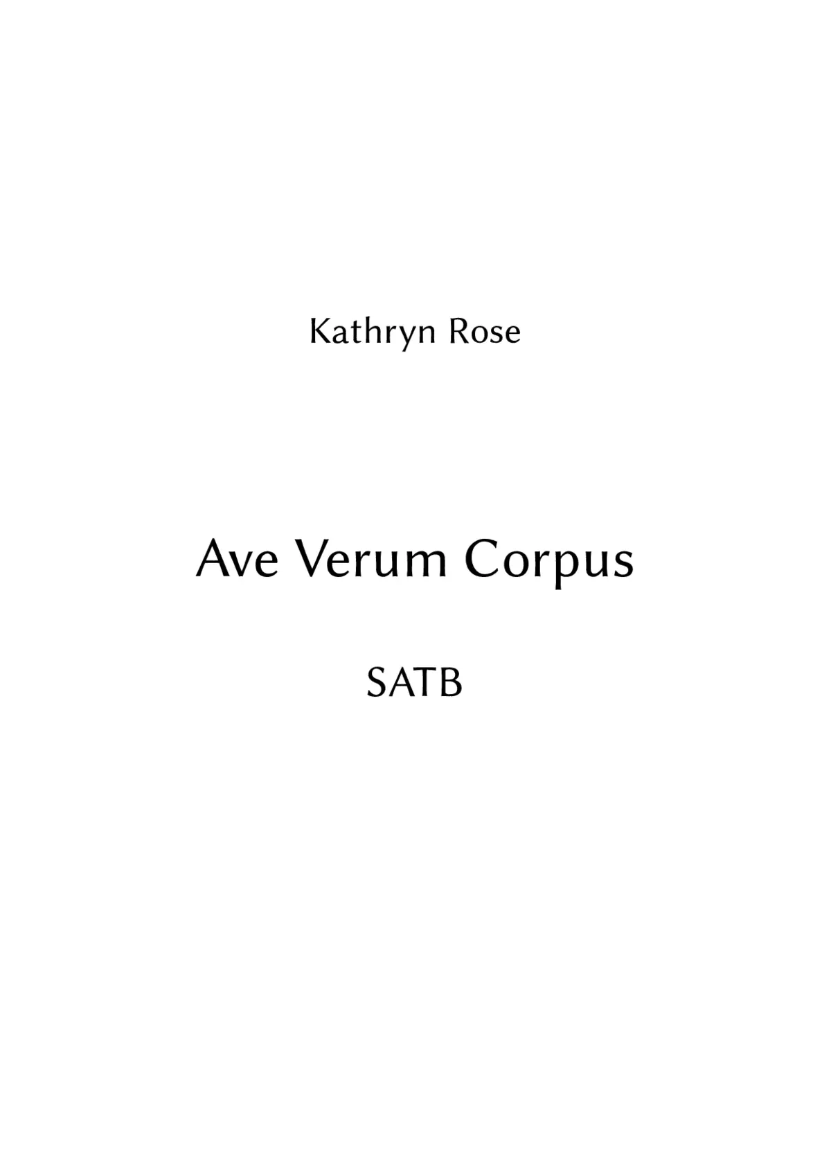 Ave verum corpus - Page 1