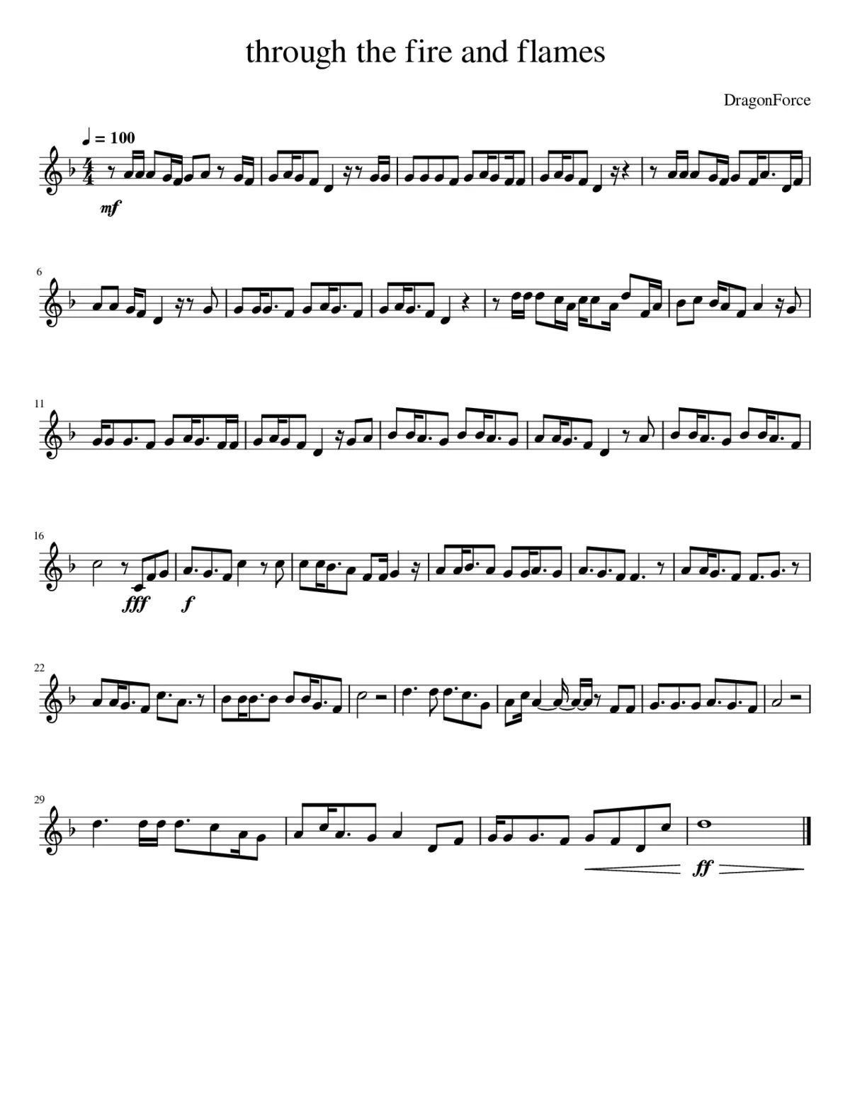 through the fire and flames - Page 1