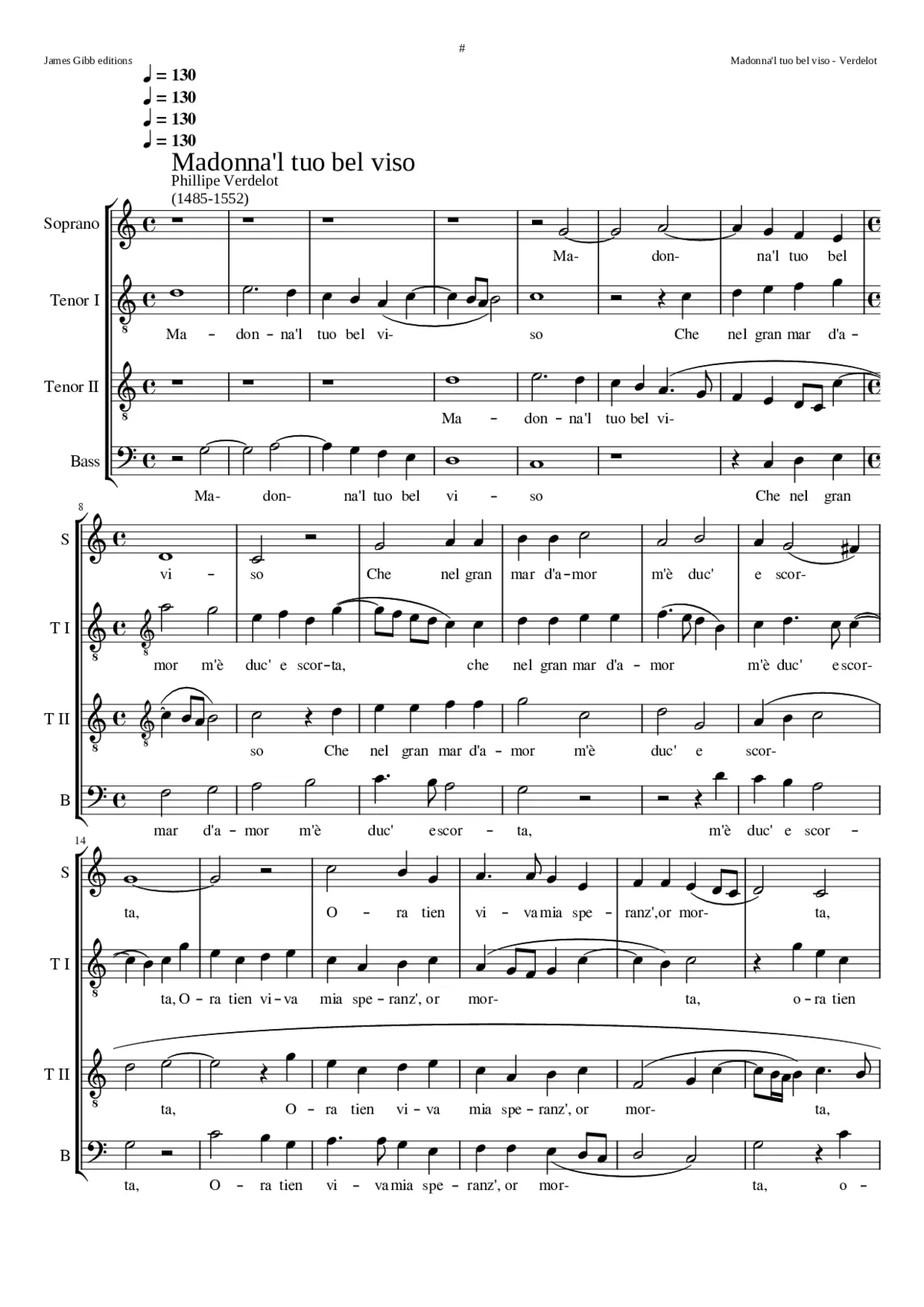 Madonna'l tuo bel viso - Page 1