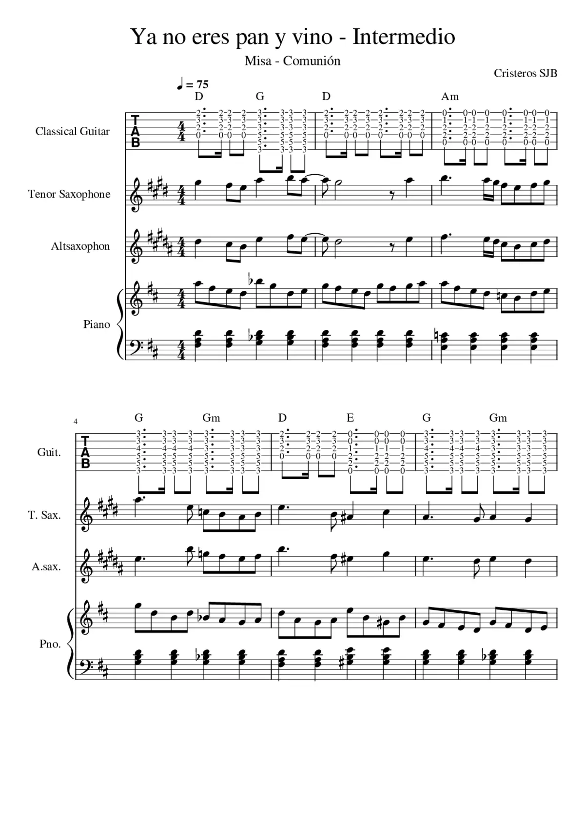 Ya no eres pan y vino - Page 1