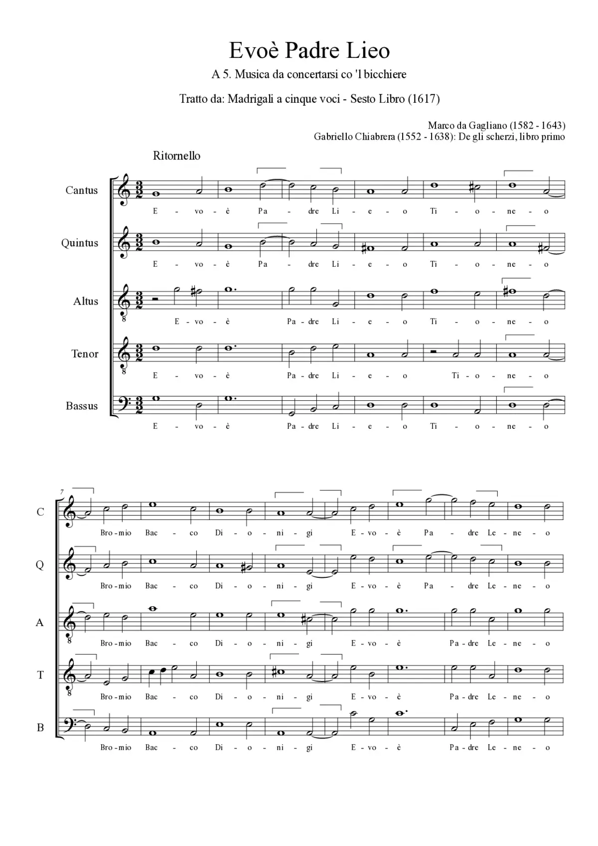 Evoè Padre Lieo - Page 1