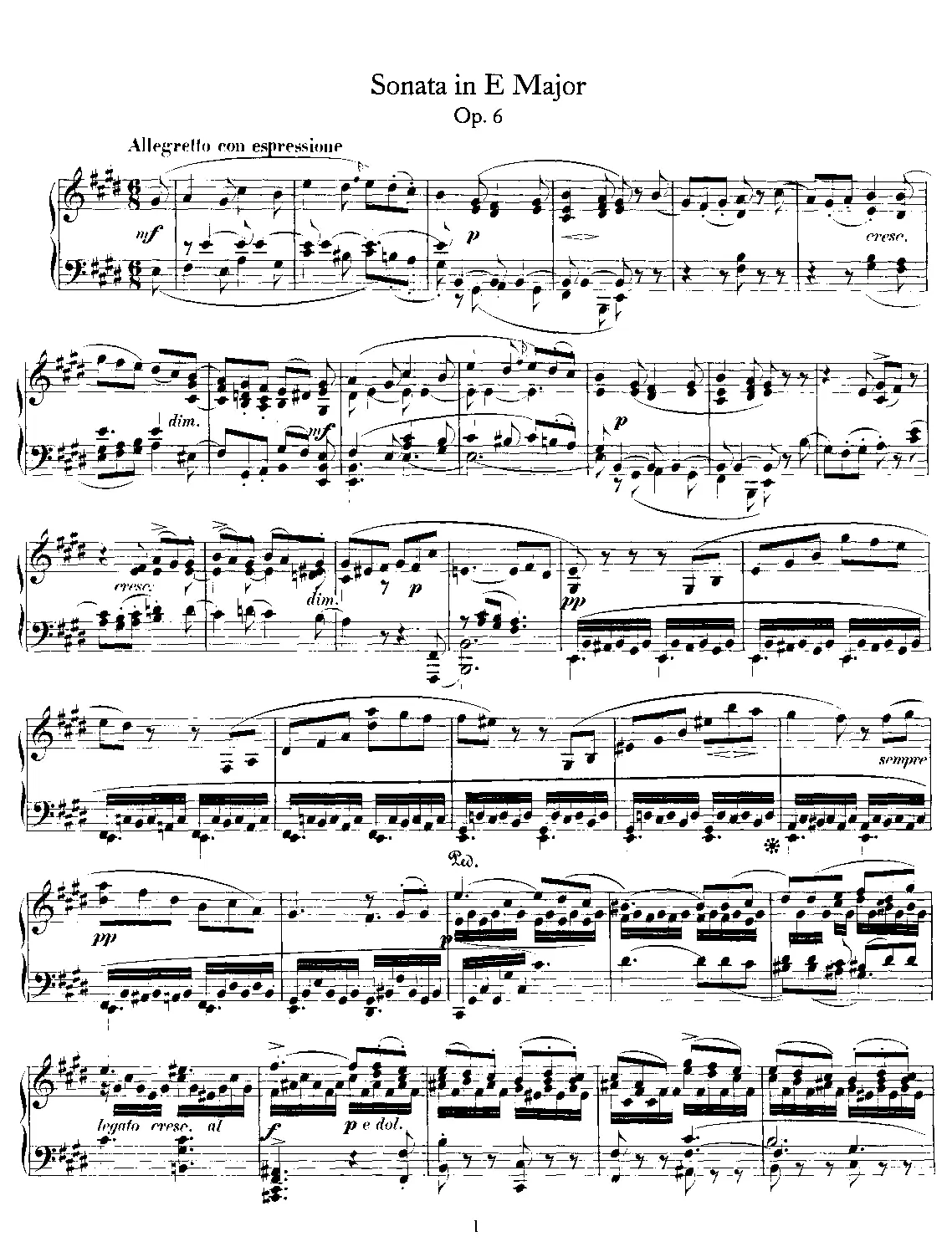 Piano Sonata No.1 - Page 1