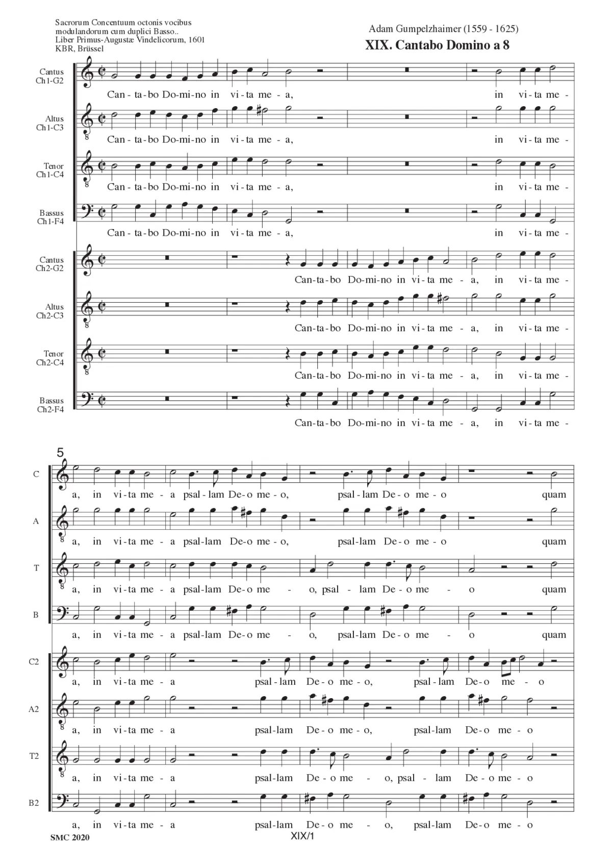 Cantabo Domino in vita mea - Page 1