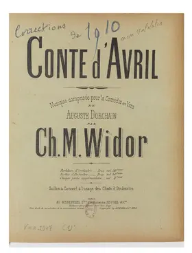 Conte d'Avril, suite concertante