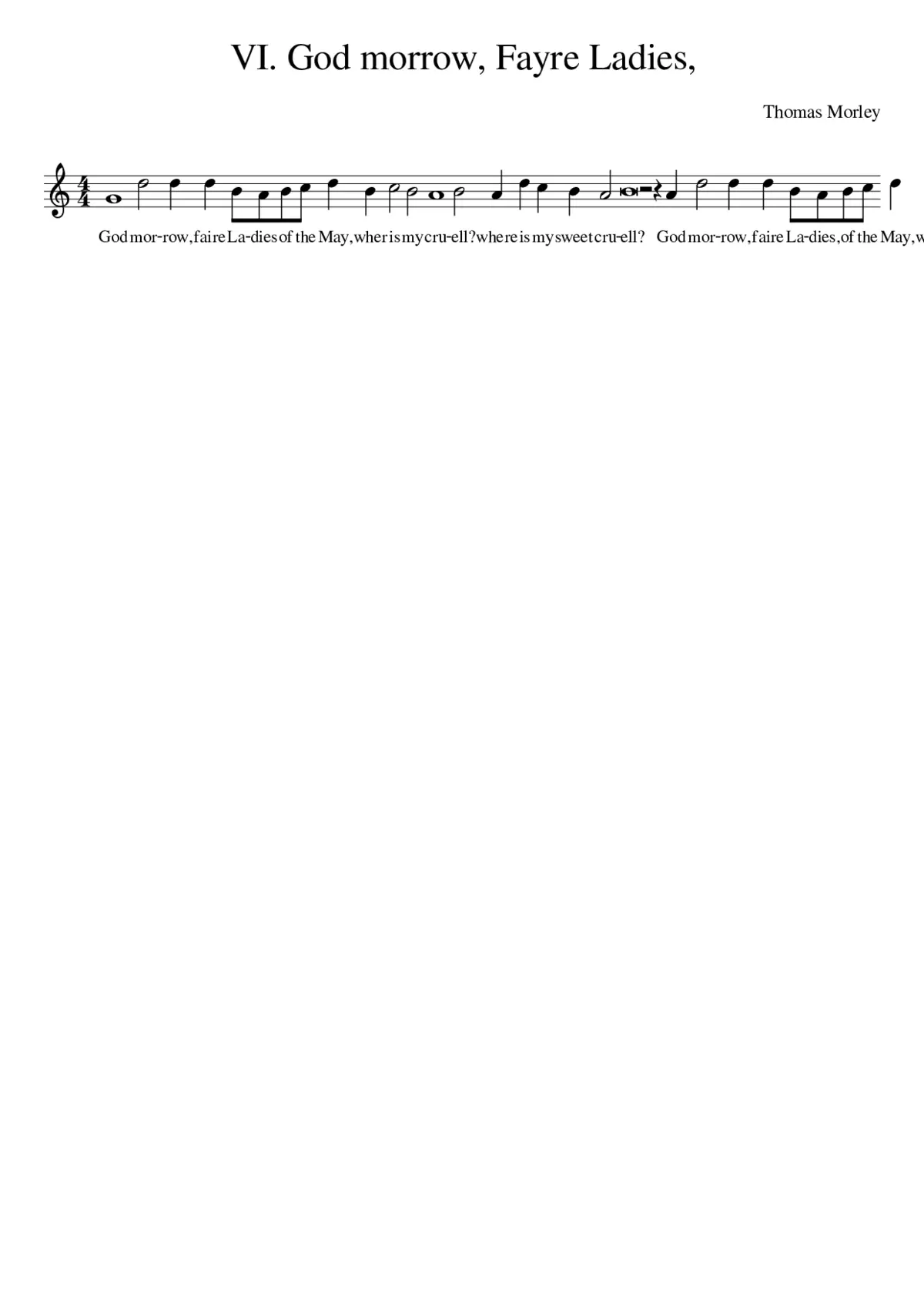 VI. God morrow Fayre Ladies - Page 1