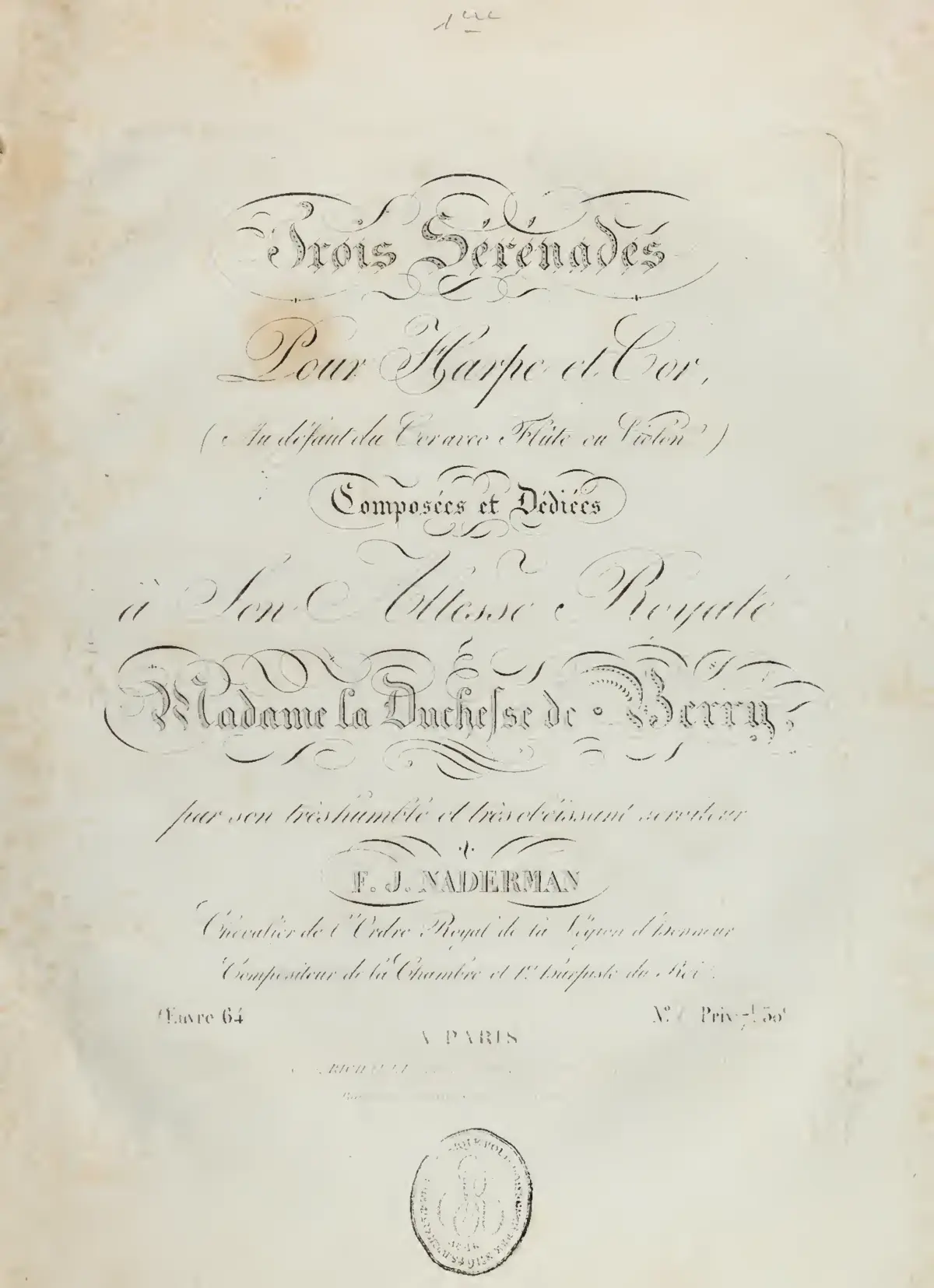 3 Serenades for Harp and Horn - Page 1