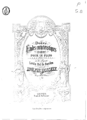 12 Études caractéristiques de concert pour le piano
