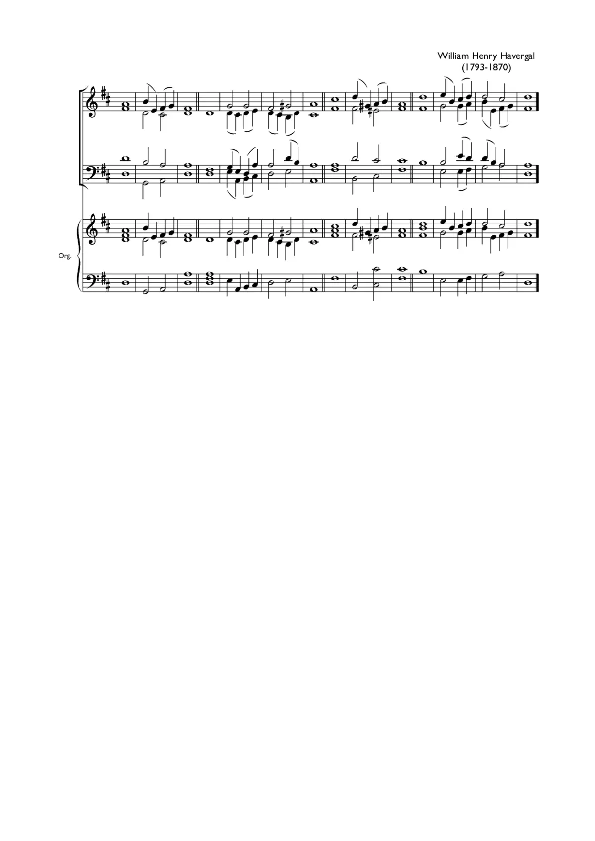 Double chant in D major XIII - Page 1