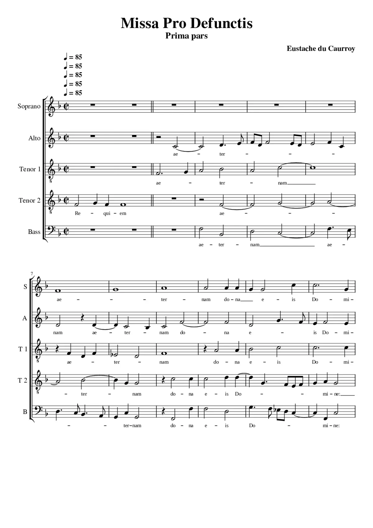 Missa pro Defunctis - Page 1