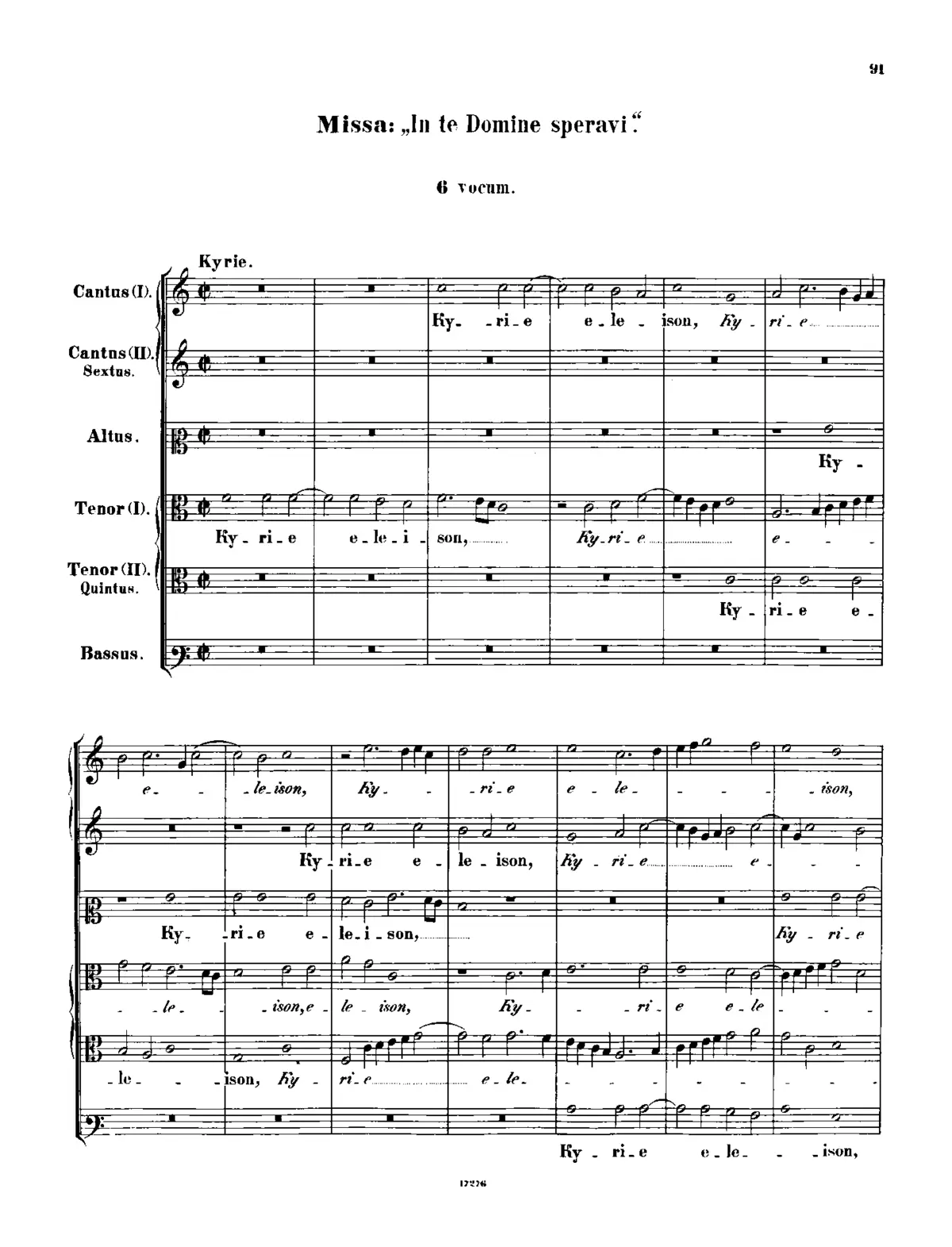 Missa In te Domine speravi - Page 1