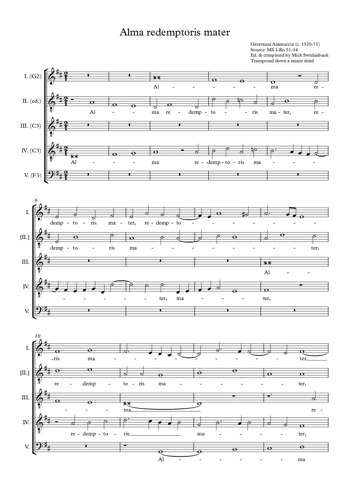Alma redemptoris mater - Page 1