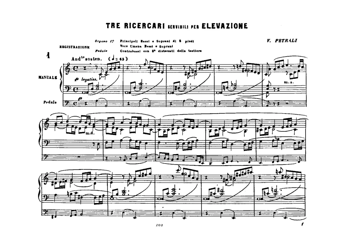 3 Ricercari per l'Elevazione - Page 1