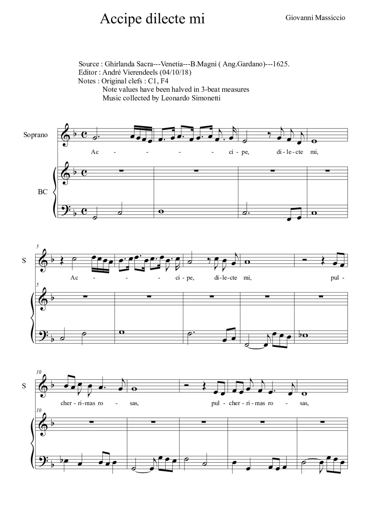 Accipe dilecte mi - Page 1