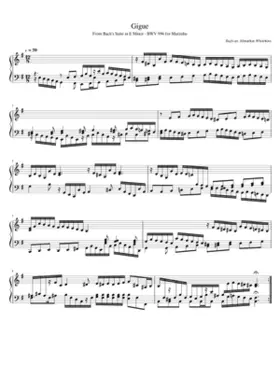Suite in E Minor Gigue BWV 996