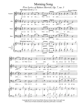Morning Song, Op. 7, No. 3