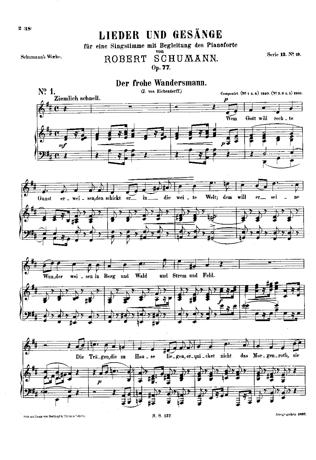 Lieder und Gesänge, Vol.III - Page 1