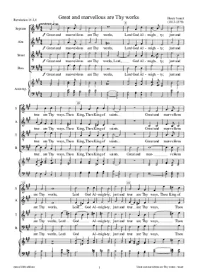 Great and marvellous are thy works